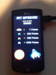 Sky Invaders Win Phone