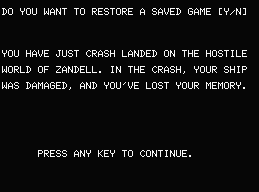 Opening — the crash
